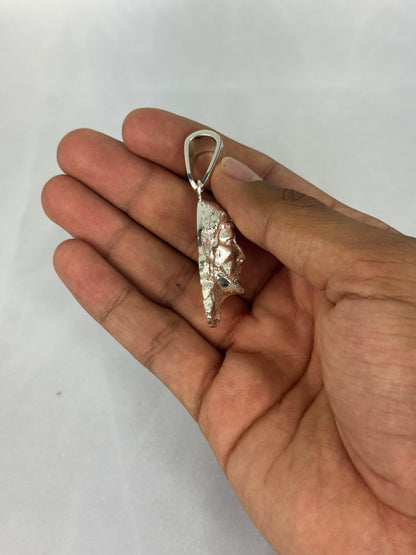 925 Silver Jesus Face Pendant 54mm x 27mm