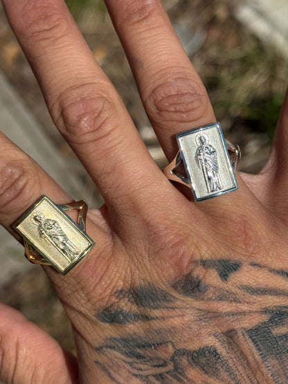 925 Silver San Judas Ring