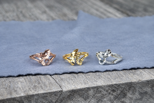 925 Silver Baby Initial Ring - Personalized Baby Ring - D's Custom Jewelry