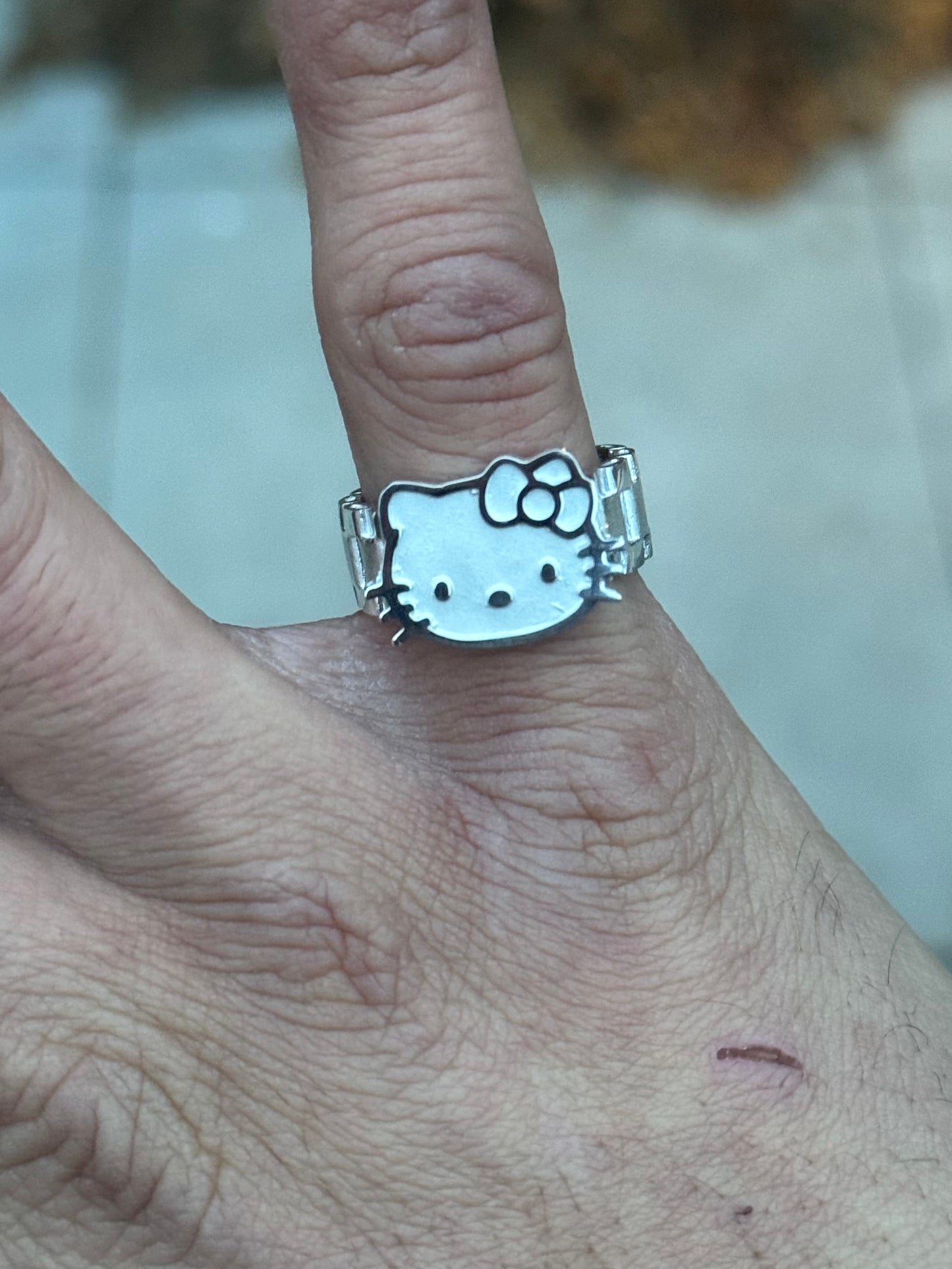 925 Silver Hello Kitty Ring