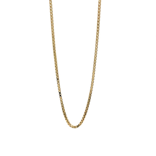 14K Yellow Gold Box Link Chain
