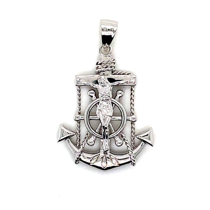 925 Silver Crucifix Anchor Pendant