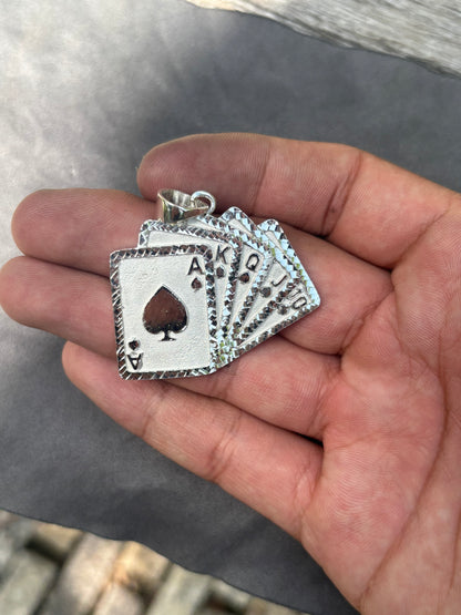 925 Silver Poker Pendant