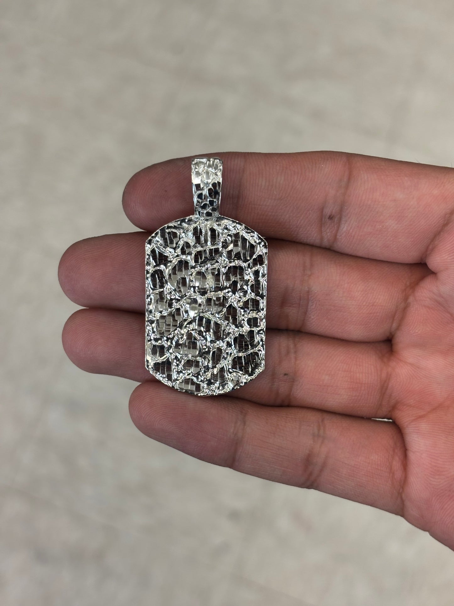 925 Silver Nugget Charm Pendant