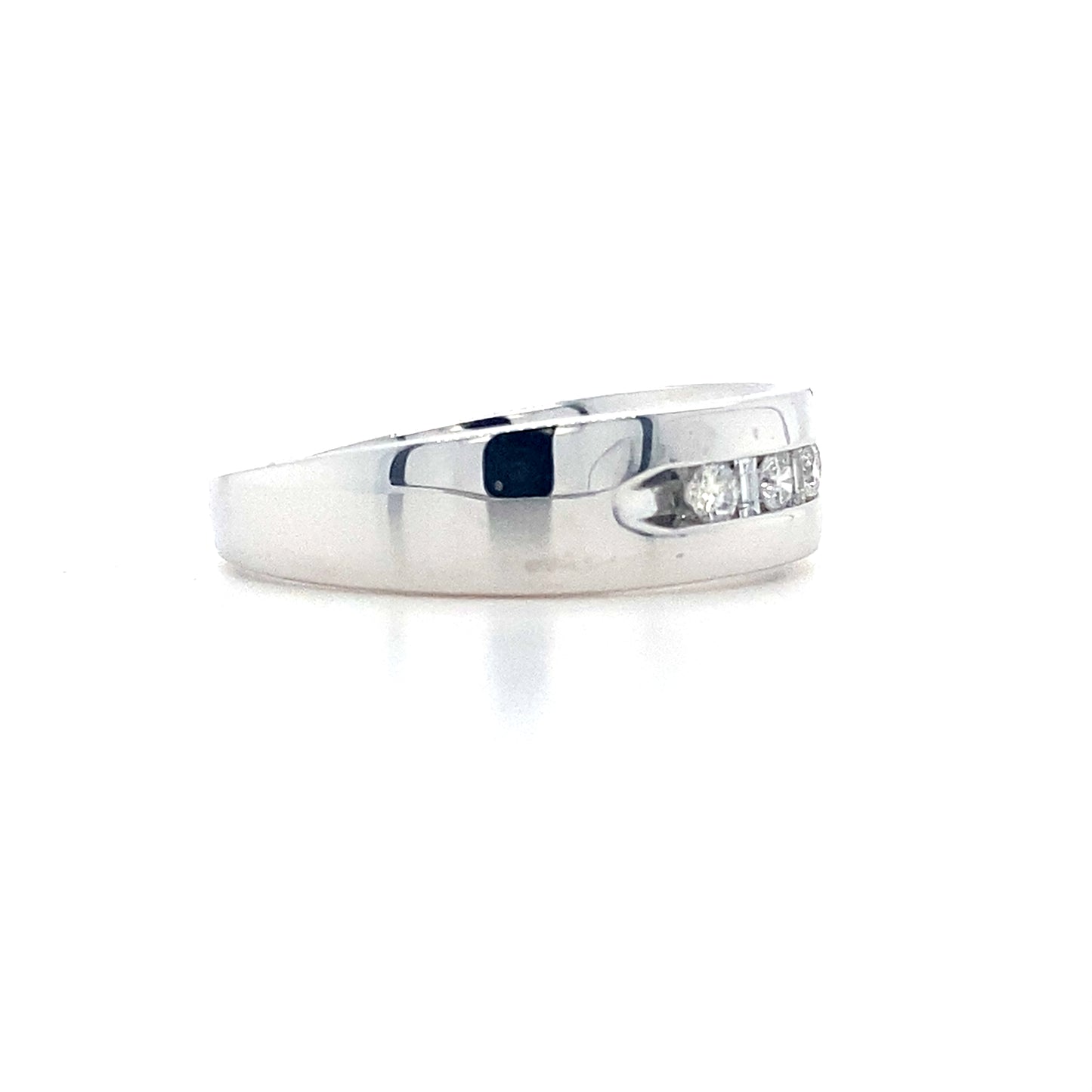 14K White Gold Diamond Band – .33 Ct Natural Diamond