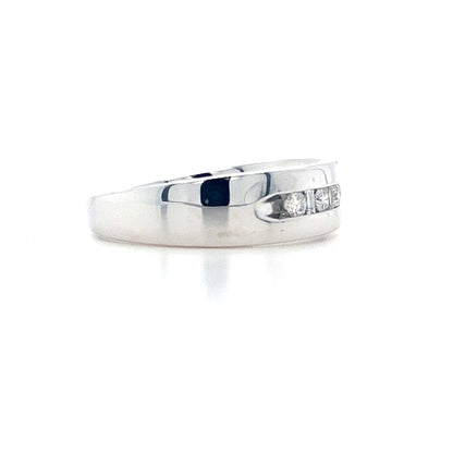 14K White Gold Diamond Band – .33 Ct Natural Diamond