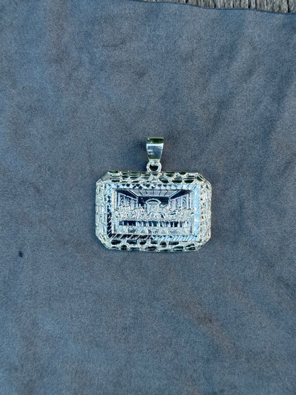 925 Sterling Silver Nugget Last Supper Pendant