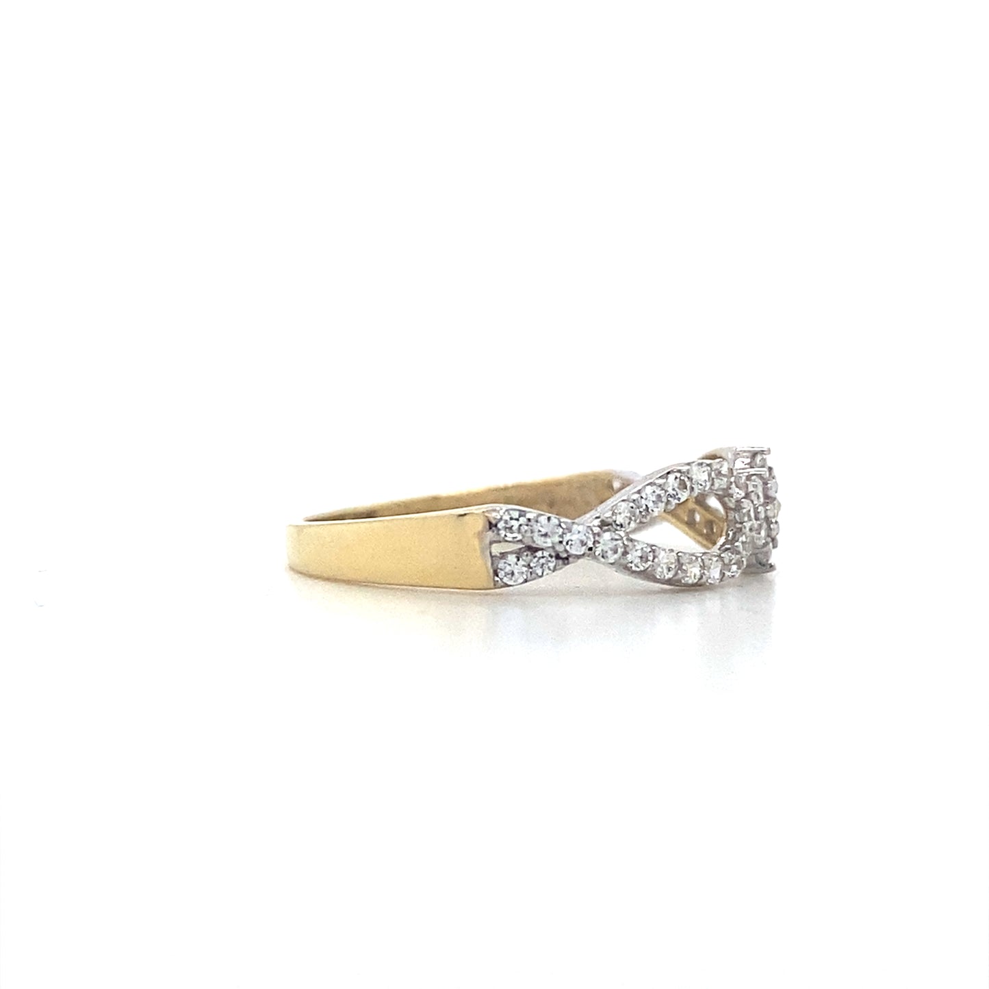 14K Yellow & White Gold Cluster Ring