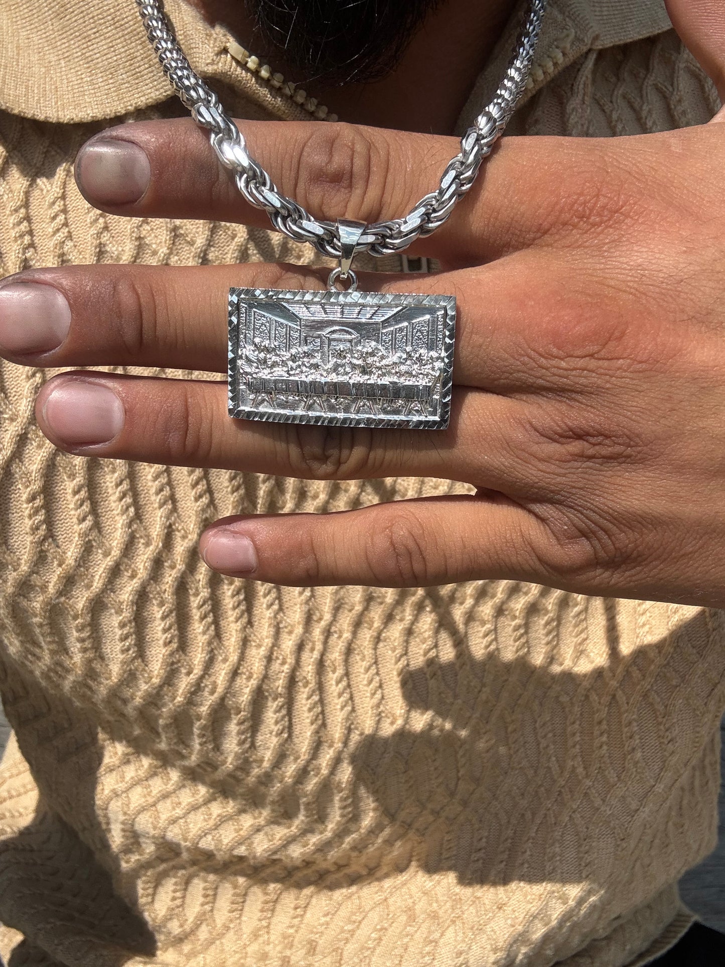 925 Silver Last Supper Pendant