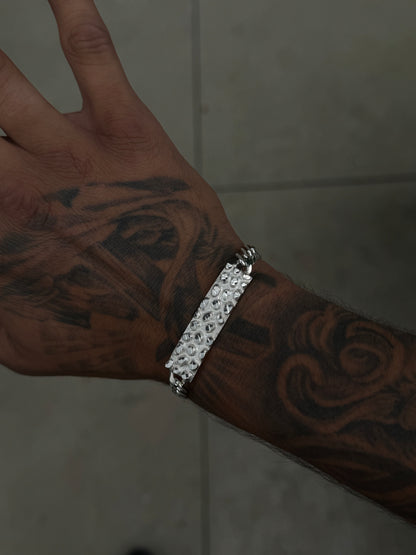 925 Silver Nugget Plate Bracelet