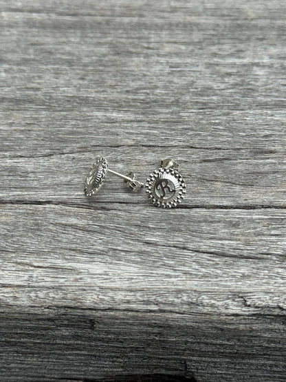 925 Silver Rolex Initial Earrings