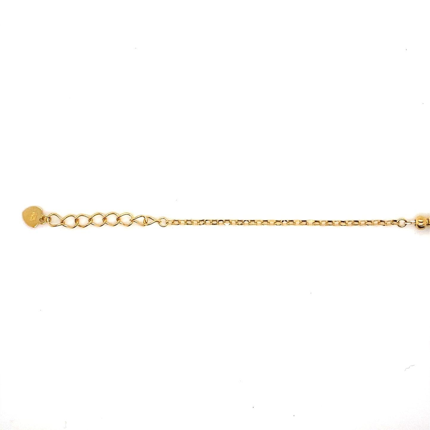Gold-Plated Sterling Silver Three-Stone Beaded Link Bracelet