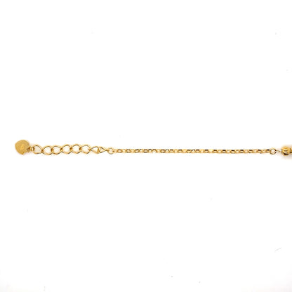 Gold-Plated Sterling Silver Three-Stone Beaded Link Bracelet