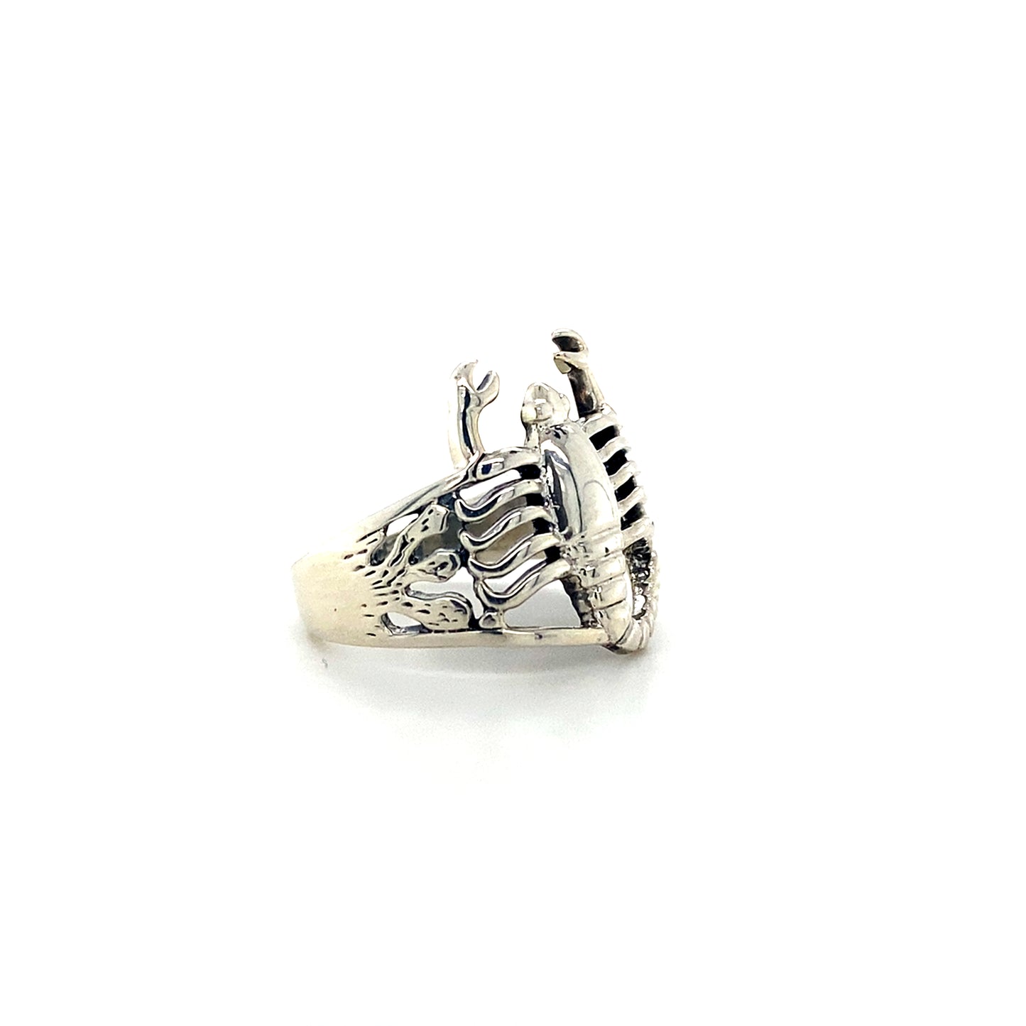 Scorpion Ring In 925 Sterling Silvers