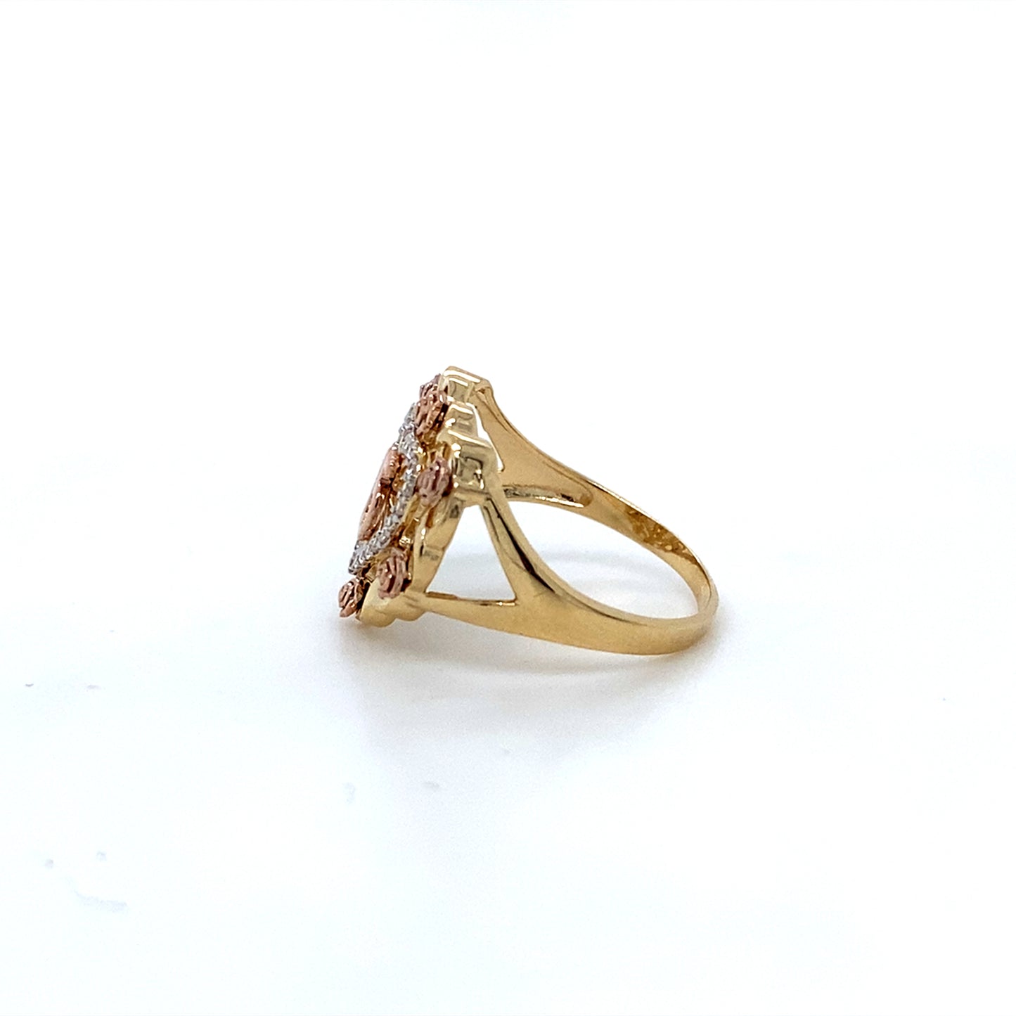 14K Two Tone 15 Anos Quinceanera Rings