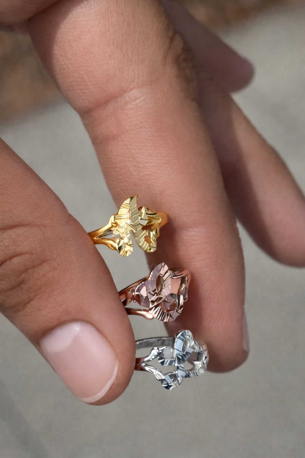 925 Silver Baby Initial Ring