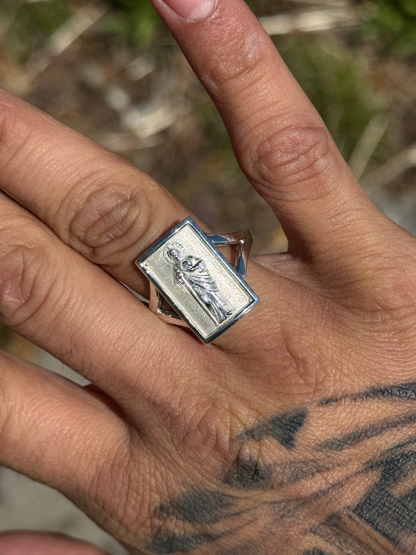 925 Silver San Judas Ring