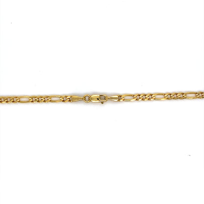 14K Yellow Gold 24” Figaro Chain