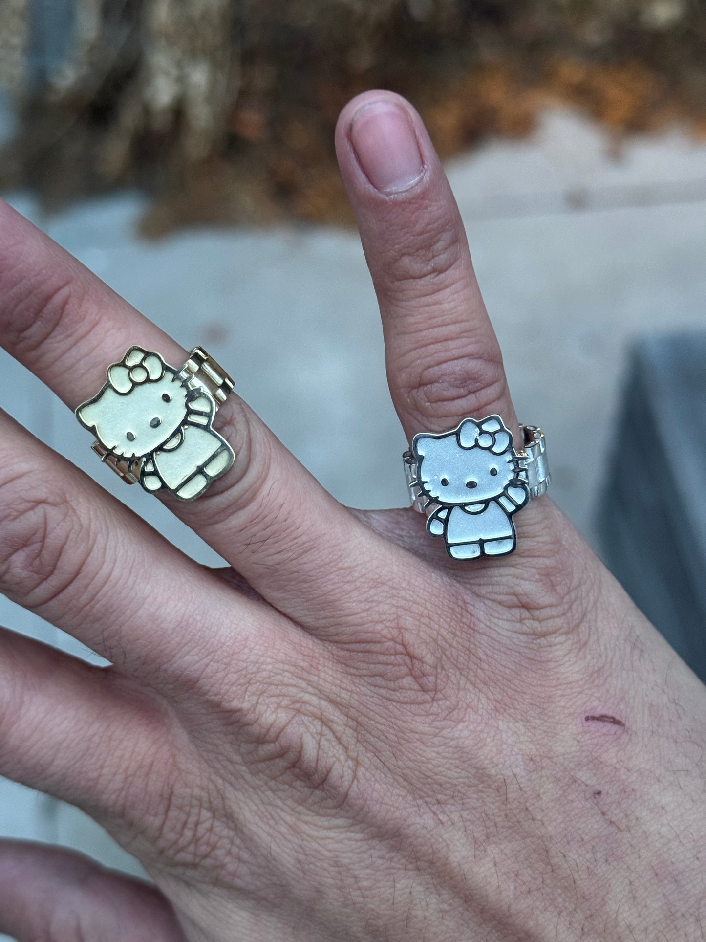 925 Silver Hello Kitty Ring