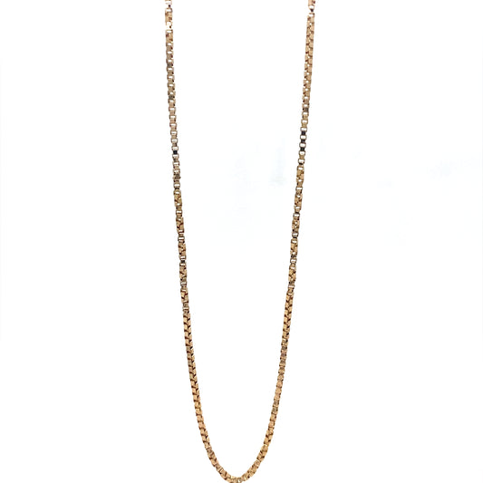 14K Yellow Gold 16” 1MM Box Twist Chain Necklace
