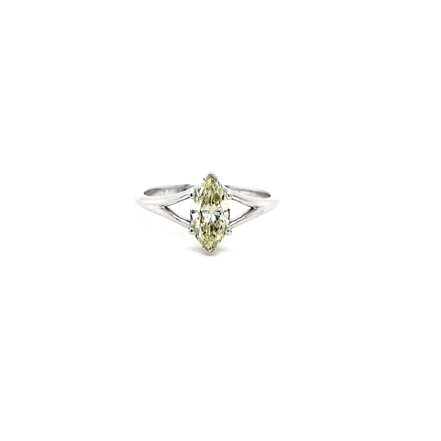 14K White Gold Engagement Ring – 1.05 Ct SI1 Certified Natural Diamond