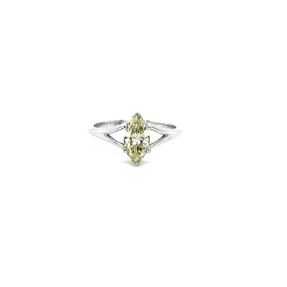 14K White Gold Engagement Ring – 1.05 Ct SI1 Certified Natural Diamond