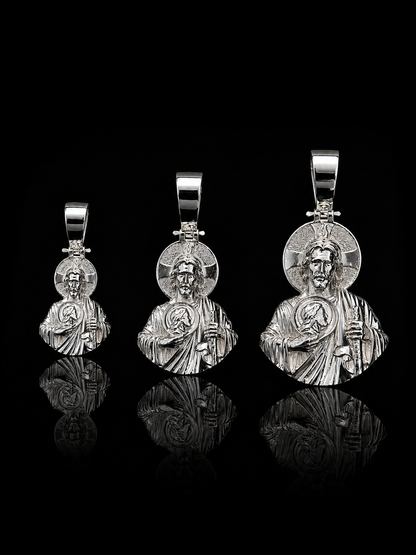 925 Silver 3D San Judas Pendant