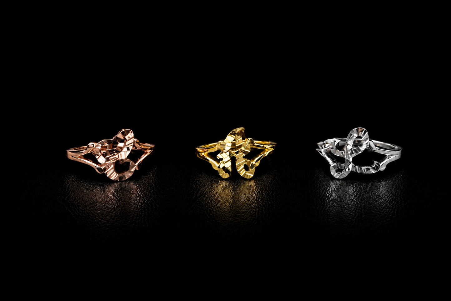 925 Silver Baby Initial Ring