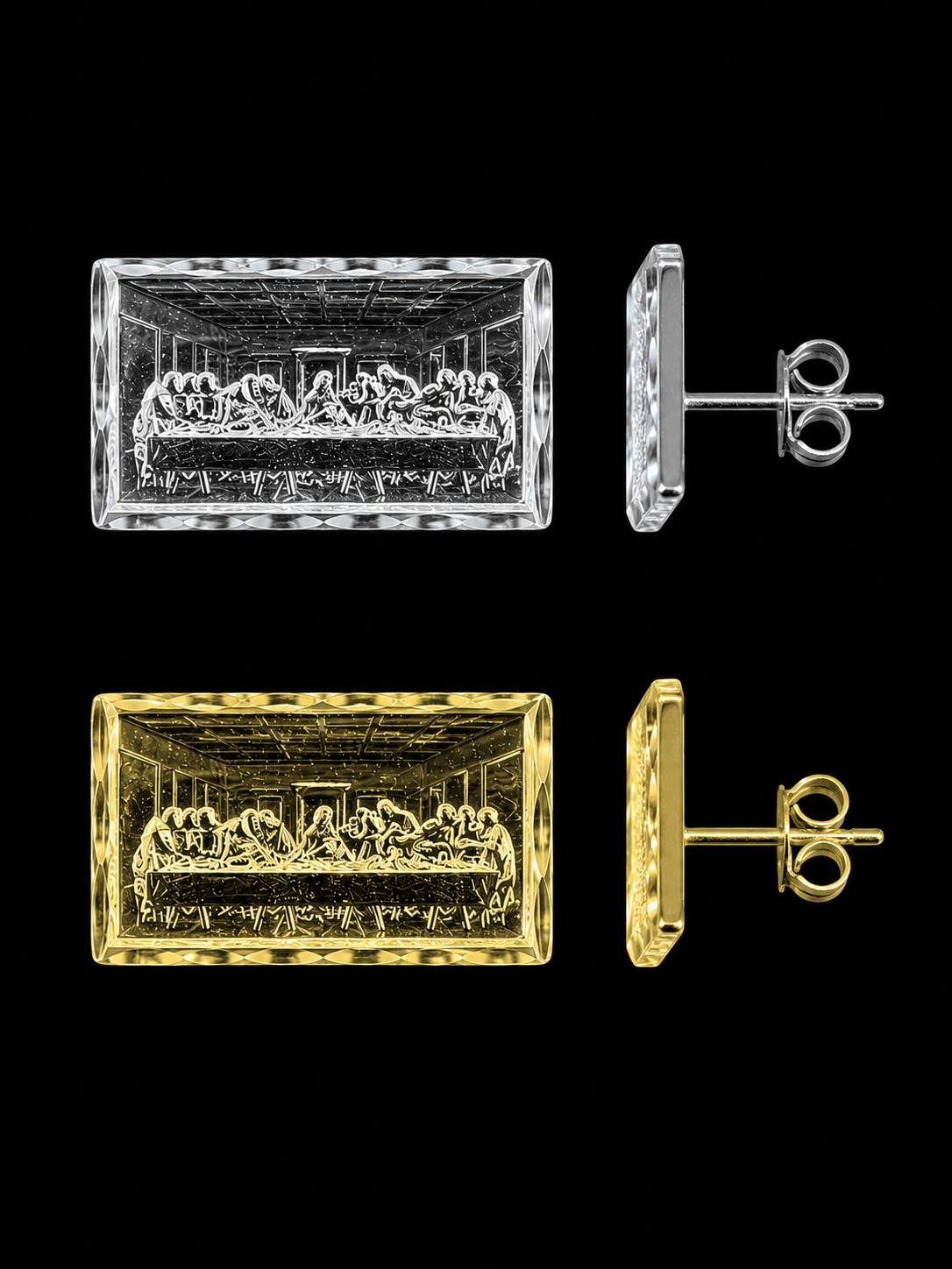 925 Silver Last Supper Earrings