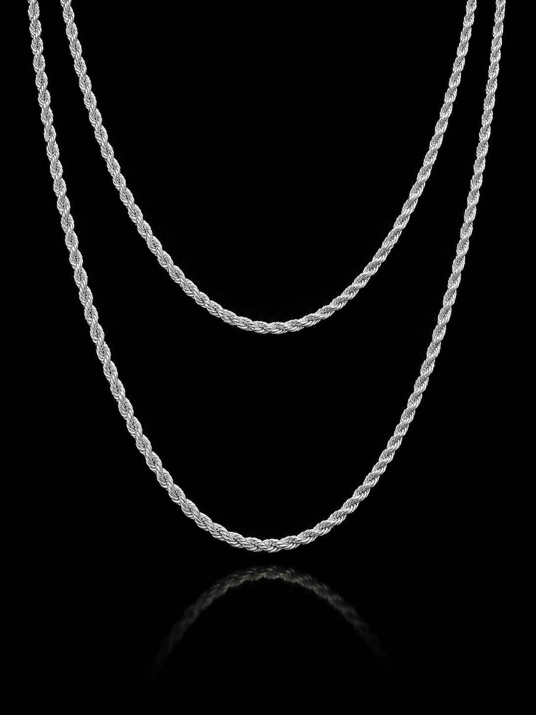 925 Silver 3MM Curb Link Chain Necklace