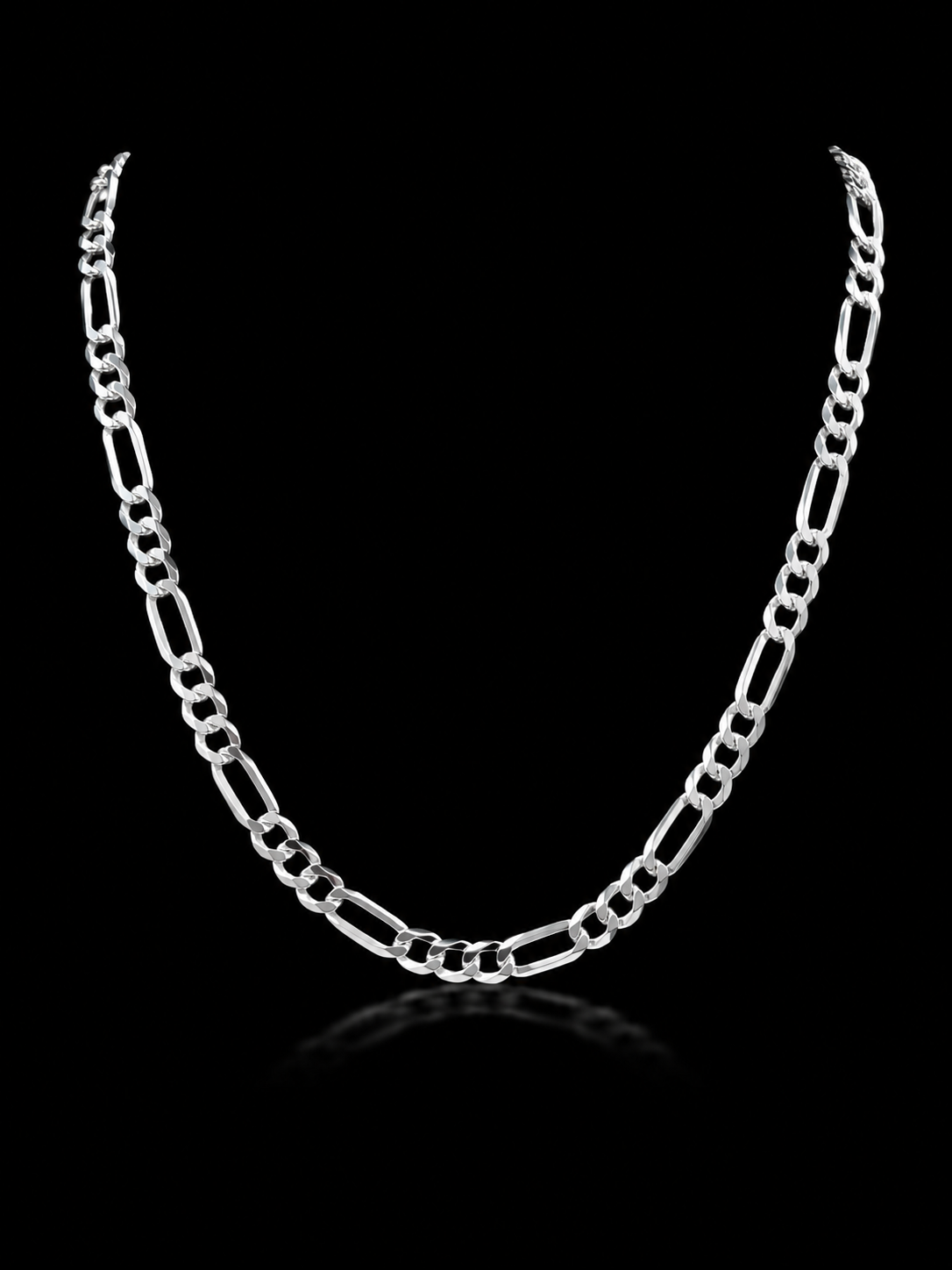 925 Sterling Silver 5MM Figaro Chain Necklace
