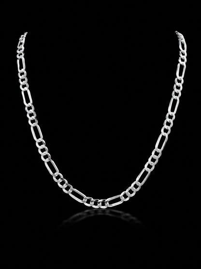 925 Sterling Silver 5MM Figaro Chain Necklace