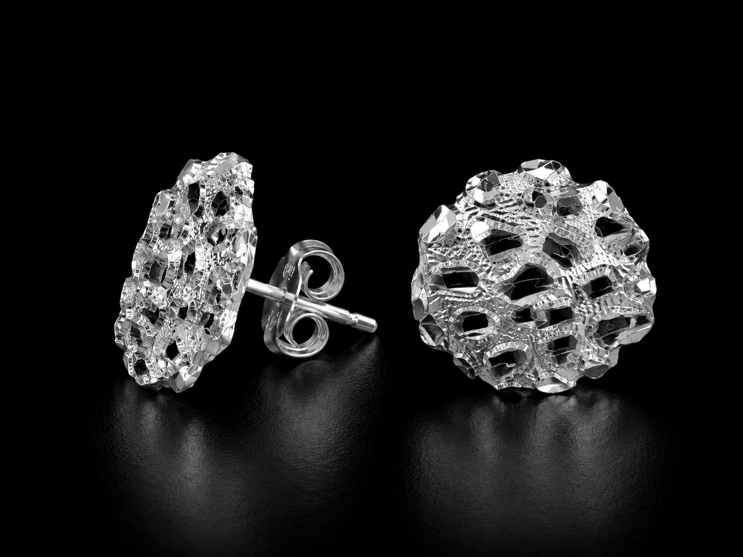 Pendientes de pepita de plata 925 - Pendientes de pepita de oro rosa - Pendientes de pepita de oro amarillo