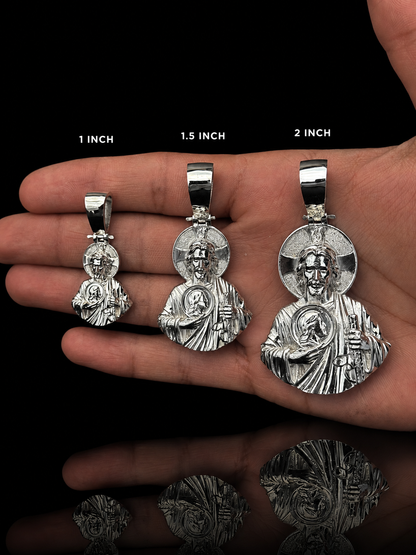 925 Silver 3D San Judas Pendant