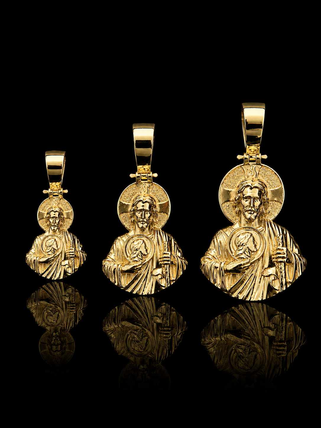 925 Silver 3D San Judas Pendant