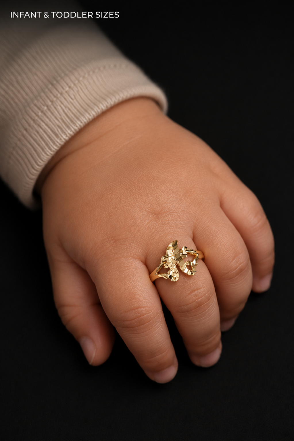925 Silver Baby Initial Ring