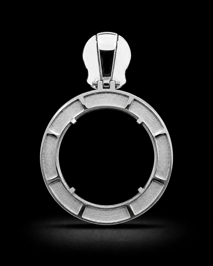 925 Silver Nugget Centenario Pendant W/ San Judas