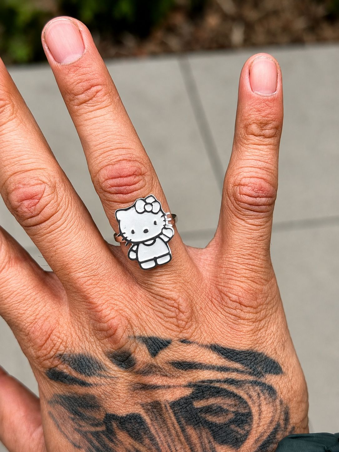 925 Silver Hello Kitty Body Ring