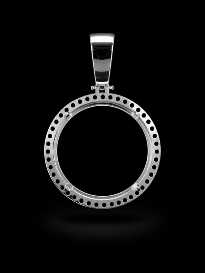 925 Silver Centenario Pendant W/ Blue Sapphire