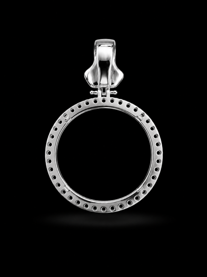 925 Silver Centenario Pendant W/ Virgin Mary