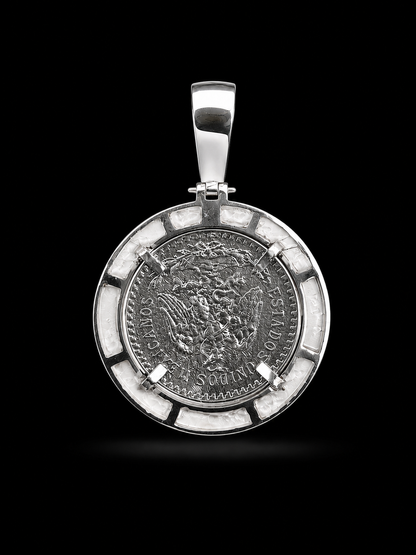925 Silver Nugget Centenario Pendant