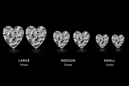 925 Silver Heart Nugget Earrings | 15MM & 19MM