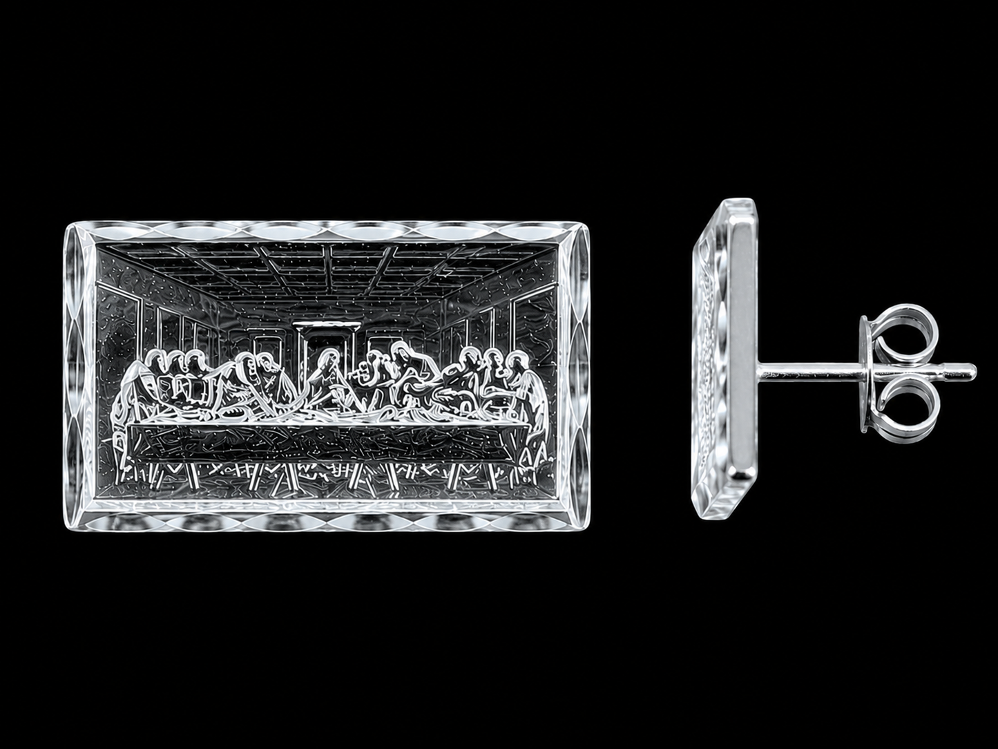 925 Silver Last Supper Earrings