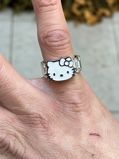 925 Silver Hello Kitty Ring
