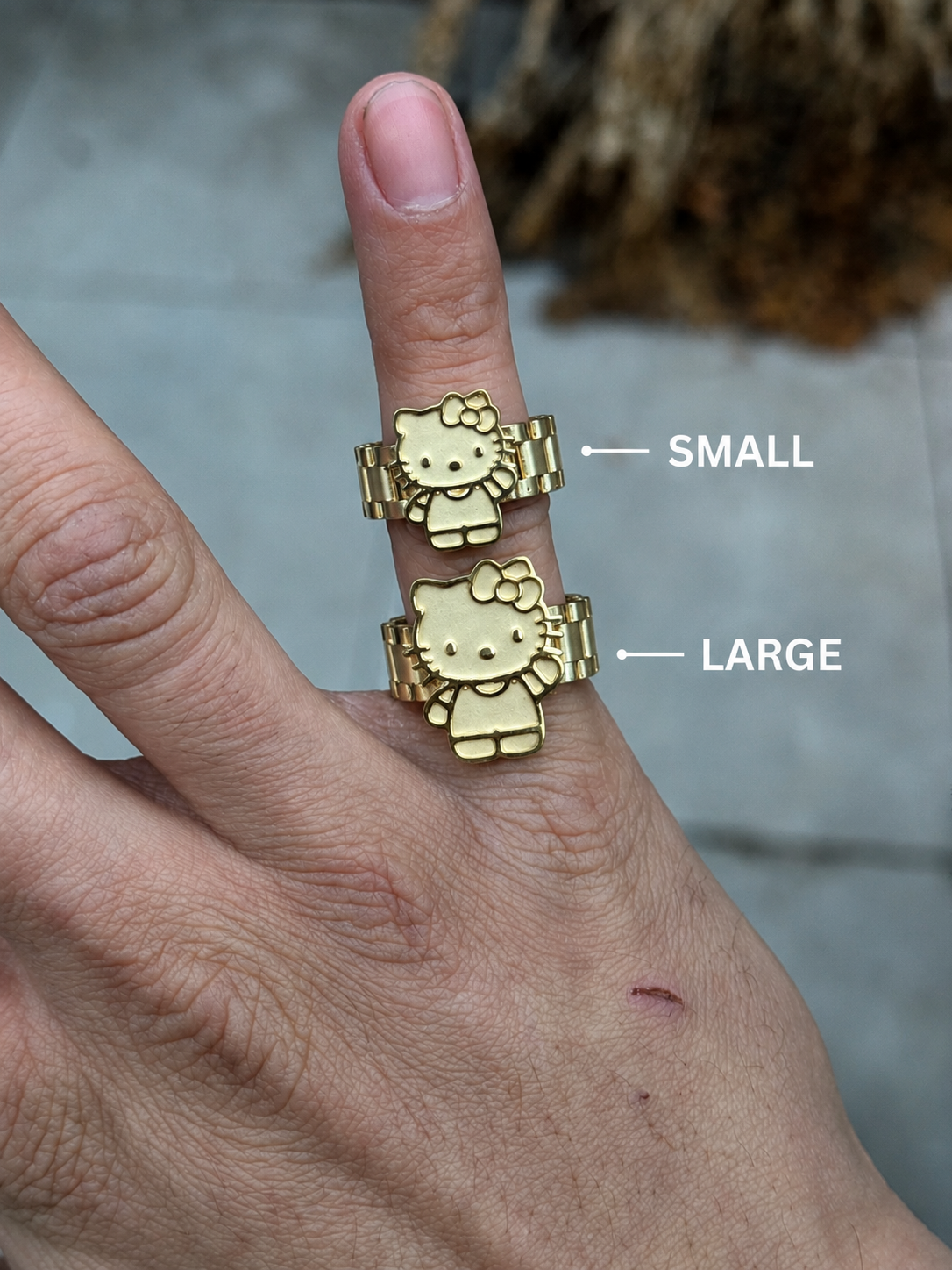 925 Silver Hello Kitty Ring | Small & Large