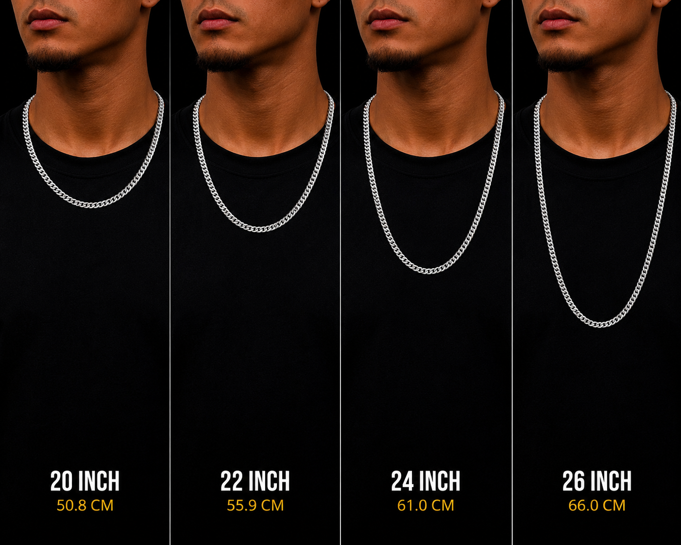 925 Silver 3MM Curb Link Chain Necklace