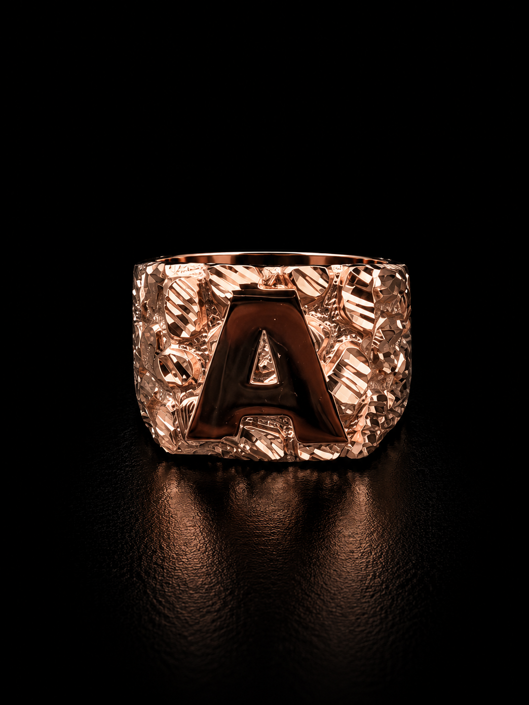 925 Silver Initial Ring