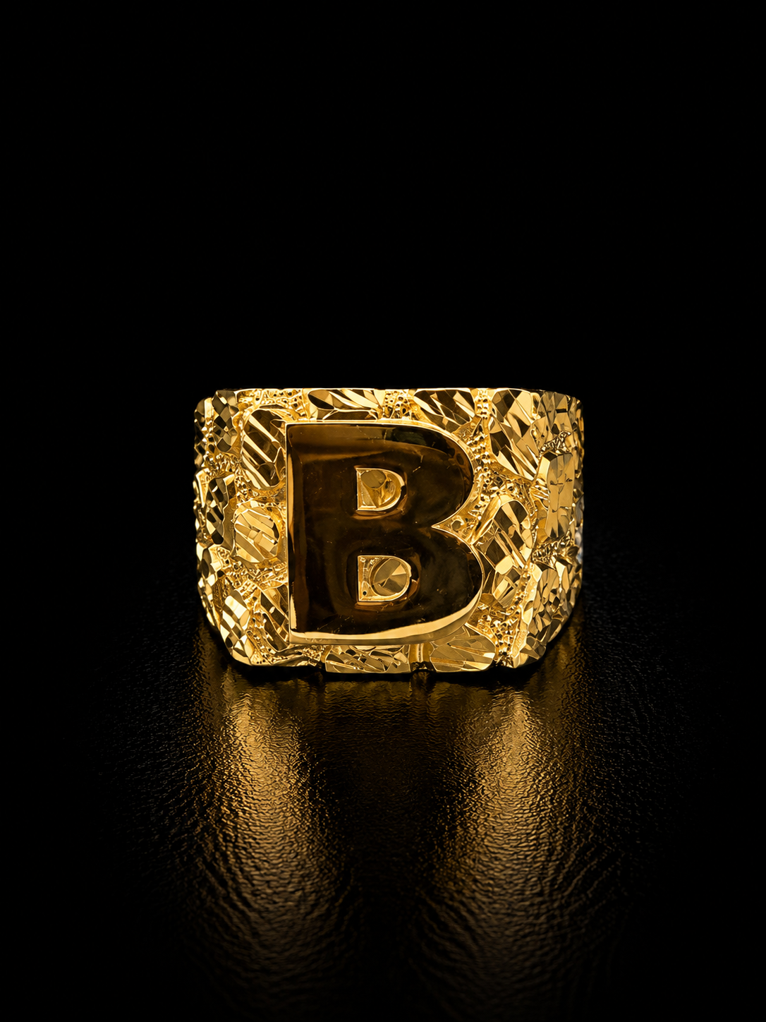 925 Silver Initial Ring