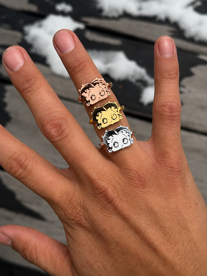 925 Silver Betty Bop Ring