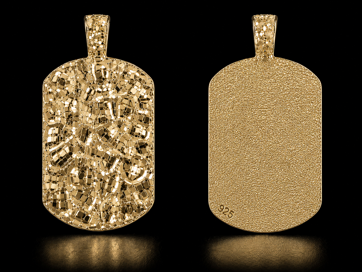 925 Silver Nugget Charm Pendant